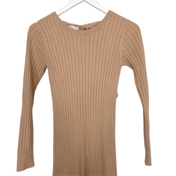 Wayf X BFF Hollie Sweater Dress Camel NWT - Picture 7 of 12